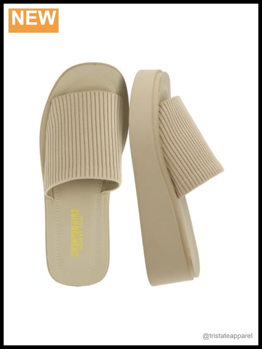 Womens Platform Sandals Slip On Knit Memory Foam Casual Summer